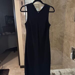 LOFT Classic Black Midi Dress